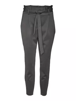 Зауженные брюки со складками спереди Vero Moda LUCCA, темно-серый