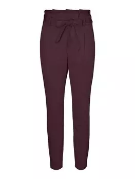 Зауженные брюки со складками спереди Vero Moda LUCCA, красное вино
