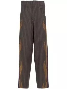 Зауженные брюки со стразами BLUEMARBLE, коричневый