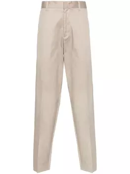 Зауженные брюки средней посадки Emporio Armani, бежевый