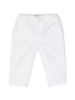 Зауженные брюки средней посадки Emporio Armani Kids, белый