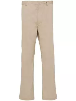 Зауженные брюки средней посадки Prada, серый