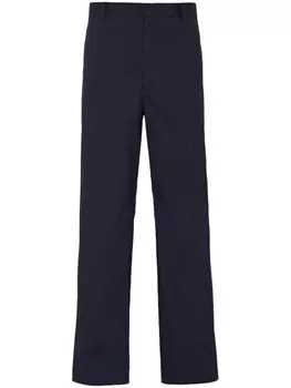 Зауженные брюки средней посадки Prada, синий