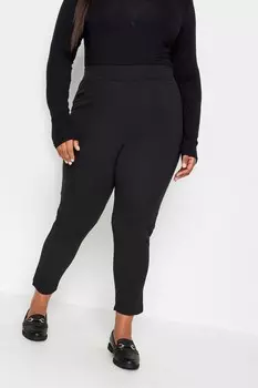Зауженные брюки стрейч Yours Curve, черный