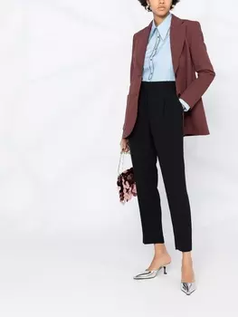 Зауженные брюки строгого кроя N21, черный