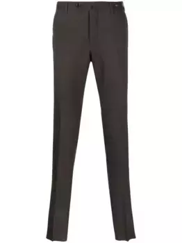 Зауженные брюки строгого кроя PT Torino, коричневый