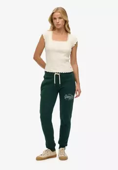 Зауженные брюки Superdry, цвет Pastel green/Dark green