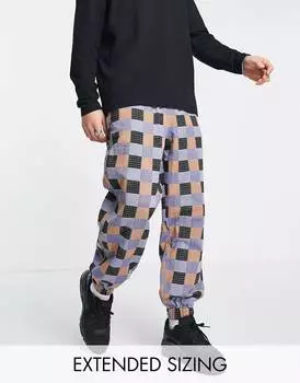 Зауженные брюки свободного кроя ASOS DESIGN в стиле пэчворк