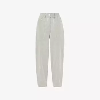 Зауженные брюки Tessa из эластичного хлопка со средней посадкой в полоску Whistles, мультиколор