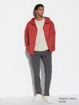Зауженные брюки ultra stretch dry-ex длинные Uniqlo, серый
