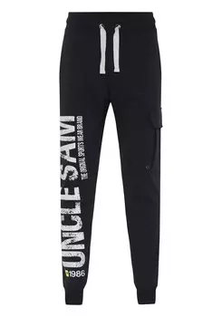 Зауженные брюки Uncle Sam, черный