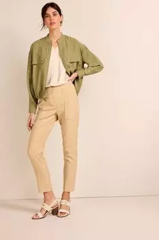 Зауженные брюки в практичном стиле Next, серый