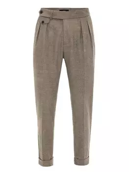 Зауженные брюки в складку спереди Antioch Diedrich, светло-коричневый