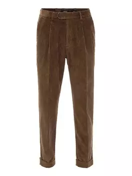 Зауженные брюки в складку спереди Antioch, коричневый