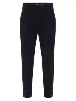 Зауженные брюки в складку спереди Antioch, темно-синий