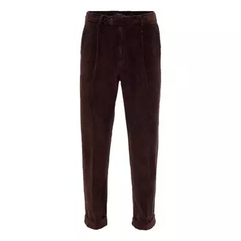 Зауженные брюки в складку спереди Antioch, темно-коричневый