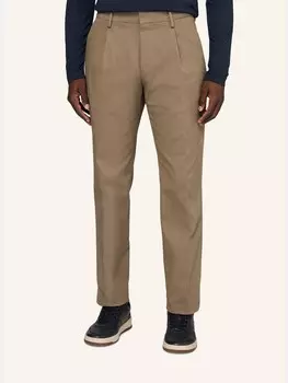 Зауженные брюки в складку спереди Boggi Milano, серо-коричневый