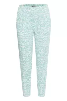 Зауженные брюки в складку спереди ICHI KATE, небесно-синий