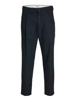 Зауженные брюки в складку спереди JACK & JONES, черный
