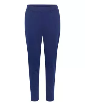 Зауженные брюки в складку спереди Kaffe KA Jenny, темно-синий