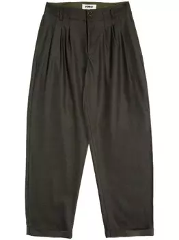 Зауженные брюки YMC Keaton, зеленый