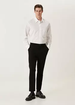 Зауженные черные брюки Solid Homme