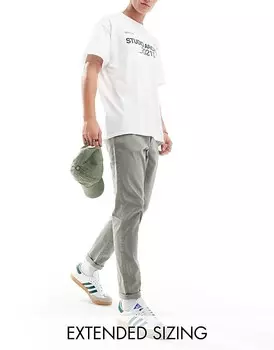Зауженные чиносы светло-хаки ASOS DESIGN
