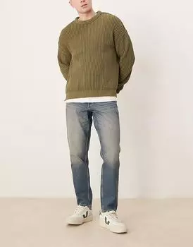 Зауженные джинсы ASOS DESIGN, цвет средневыбеленный