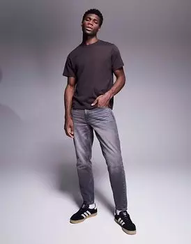Зауженные джинсы ASOS DESIGN серого цвета