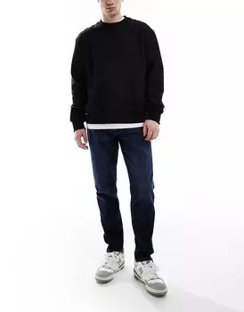 Зауженные джинсы ASOS DESIGN стретч темного цвета