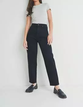 Зауженные джинсы Barrel черного цвета JUST BLACK DENIM