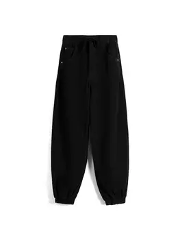 Зауженные джинсы Bershka, черный деним