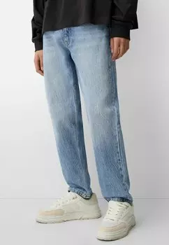 Зауженные джинсы Bershka, синий