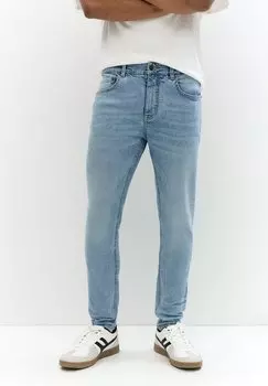 Зауженные джинсы CARROT FIT PULL&BEAR, цвет Light Blue Denim