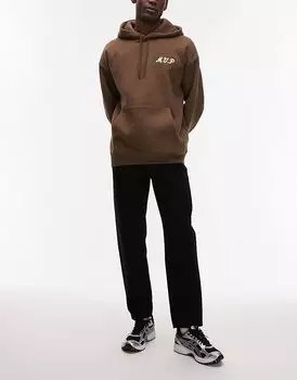 Зауженные джинсы черного цвета Topman