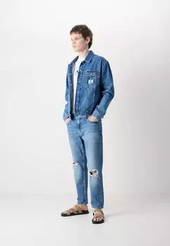 Зауженные джинсы DAD Calvin Klein, синий деним