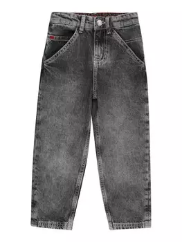 Зауженные джинсы HUGO, черный деним