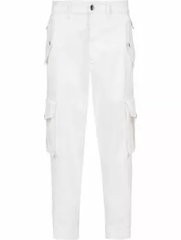 Зауженные джинсы карго Balmain, бежевый