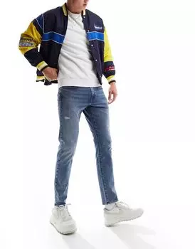 Зауженные джинсы Levi's 512 выцветшего синего цвета с облегающим кроем