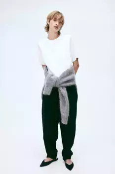 Зауженные джинсы обычного кроя H&M, черный