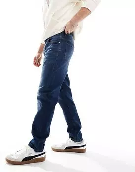 Зауженные джинсы ралли темно-синего цвета River Island