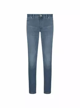 Зауженные джинсы с эффектом потертости Brioni