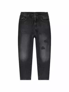 Зауженные джинсы с логотипом EMPORIO ARMANI, тёмно-серый