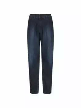 Зауженные джинсы с логотипом Lorena Antoniazzi, тёмно-синий