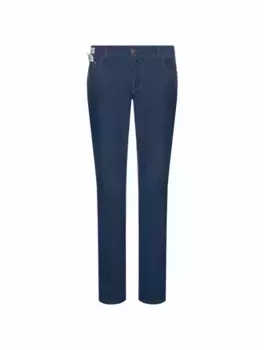 Зауженные джинсы с логотипом Portofino, тёмно-синий