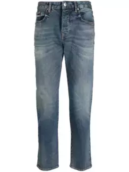 Зауженные джинсы с нашивкой-логотипом Armani Exchange, синий