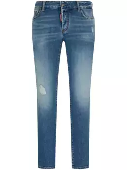 Зауженные джинсы с нашивкой-логотипом DSQUARED2, синий