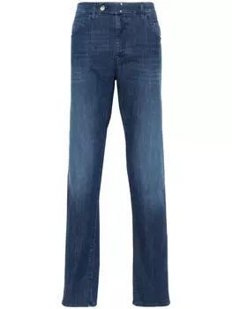 Зауженные джинсы с нашивкой-логотипом Incotex, синий