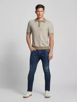 Зауженные джинсы с рваным эффектом, модель «Ноэль» ELIAS RUMELIS, темно-синий