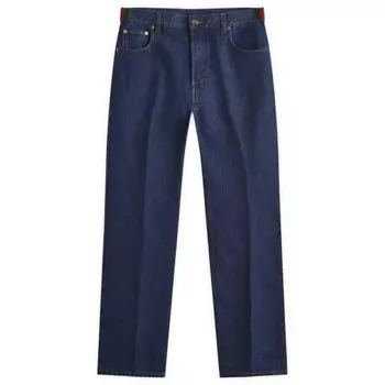 Зауженные джинсы с тесьмой Gucci, индиго